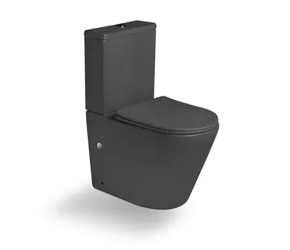 Унитаз-компакт SantiLine SL-5014MG с сиденьем микролифт, темно-серый матовый