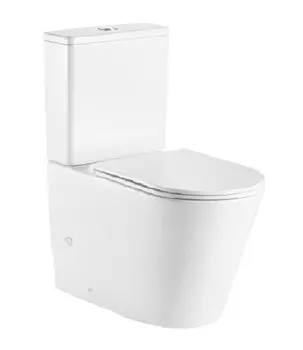 Унитаз-компакт WeltWasser WW SALZBACH 011 XL GL-WT безободковый, с сиденьем микролифт, белый