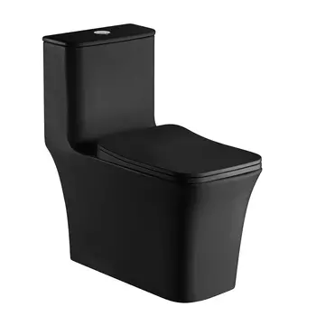 Унитаз-моноблок Azario Gressa AZ-1111MB безободковый, с сиденьем микролифт, черный матовый