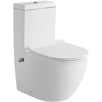 Унитаз-моноблок SantiLine SL-5011SM-BD с встроенным смесителем и функцией биде, белый