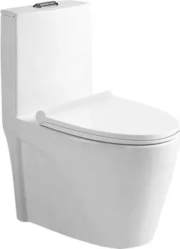 Унитаз-моноблок SantiLine SL-5012 безободковый, с микролифтом