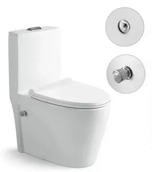 Унитаз-моноблок SantiLine SL-5012SM-BD с функцией биде и смесителем