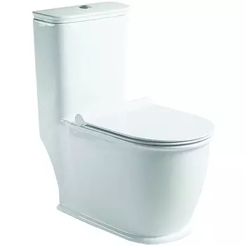 Унитаз-моноблок SantiLine SL-5019 с сиденьем микролифт, белый