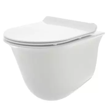 Унитаз подвесной AQUAme AQM2005 безободковый, с микролифтом