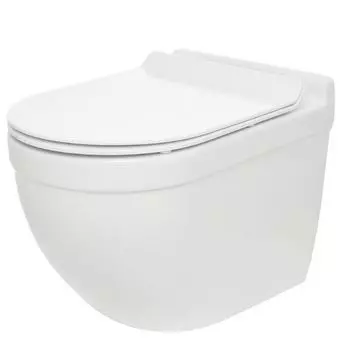 Унитаз подвесной AQUAme AQM2010 безободковый, с микролифтом