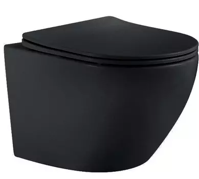 Унитаз подвесной Aquatek Европа AQ1901-MB безободковый, черный матовый