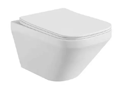 Унитаз подвесной Aquatek Лира AQ1155-00 безободковый, сиденье микролифт, белый