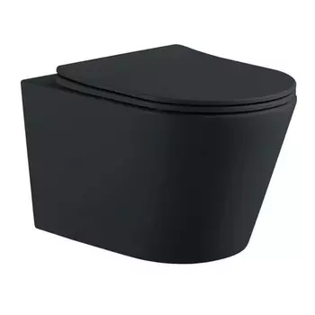 Унитаз подвесной Aquatek Вега AQ1905-MB с сиденьем микролифт, черный матовый