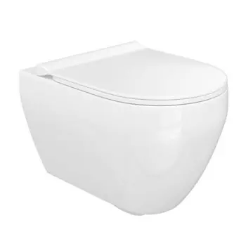 Унитаз подвесной Aringa Асти AR01008WH безободковый, с сиденьем микролифт