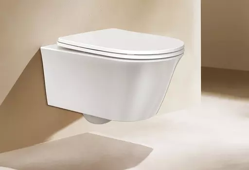 Унитаз подвесной Arrow AEB21602H безободковый 56x36,5x35,5 см, белый глянец