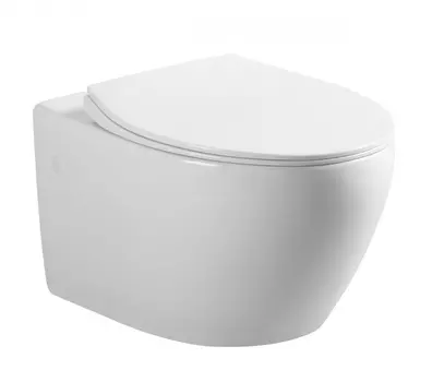 Унитаз подвесной Art&Max Elegant AM9316CHR/SC безободковый, с сиденьем микролифт