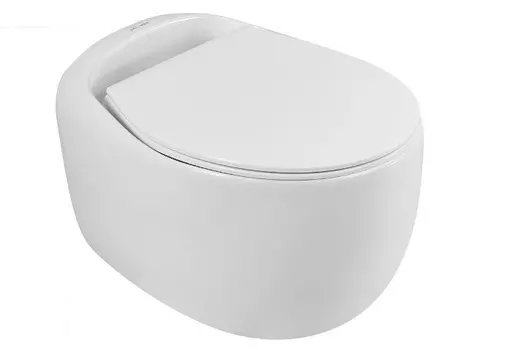 Унитаз подвесной Art&Max Forli AM020CHR/SC безободковый, с сиденьем микролифт