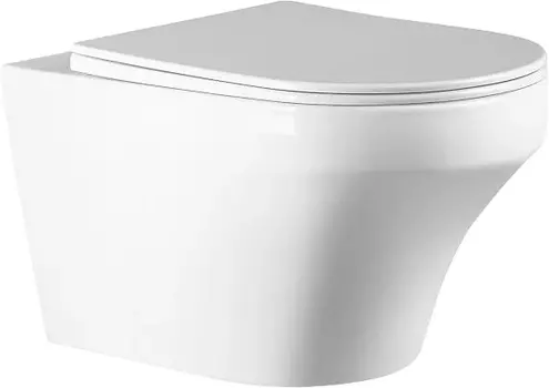 Унитаз подвесной Art&Max Gina AM218CHR/SC безободковый, с сиденьем микролифт