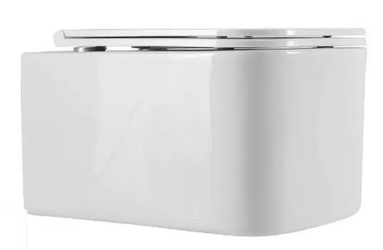 Унитаз подвесной Art&Max Latina AM215CHR/SC безободковый, с сиденьем микролифт