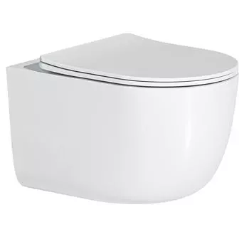 Унитаз подвесной Art&Max Napoli AM100CHRV/SC безободковый, с сиденьем микролифт