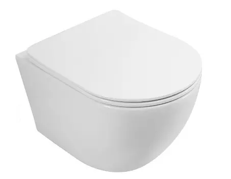 Унитаз подвесной Art&Max Sanremo AM026CHR/SC безободковый, с сиденьем микролифт