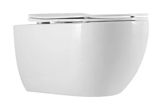 Унитаз подвесной Art&Max Siena AM221CHR/SC безободковый, с сиденьем микролифт