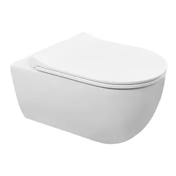 Унитаз подвесной Azario Ferio 87565 безободковый, с сиденьем микролифт