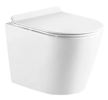 Унитаз подвесной Azario Fonti AZ-402W безободковый, с сиденьем микролифт