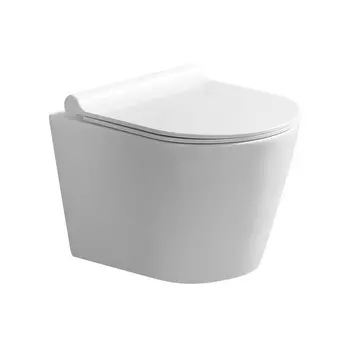 Унитаз подвесной Azario Nova AZ2217 безободковый, с сиденьем микролифт