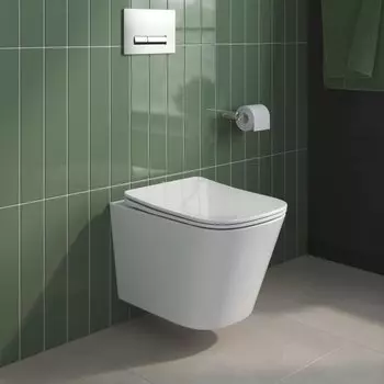 Унитаз подвесной BelBagno Due 2.0 BB7107CHR/SC безободковый с сиденьем микролифт