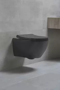 Унитаз подвесной beWash Bogen 88303670 с микролифтом и функцией биде черный матовый