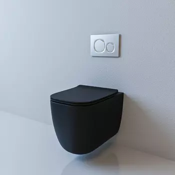 Унитаз подвесной beWash Schutz BKWHR102510 с микролифтом, черный матовый