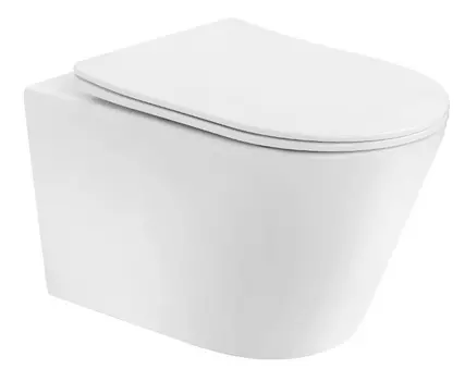 Унитаз подвесной Boheme Avva 973-SET-MW с сиденьем микролифт, белый матовый