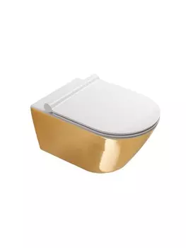 Унитаз подвесной Catalano Gold&amp;Silver 1VS55NRBO золото