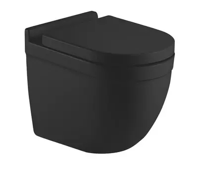 Унитаз подвесной CeramaLux 2198MB черный матовый