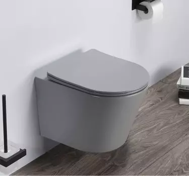 Унитаз подвесной CeramaLux B2330-3MH светло-серый