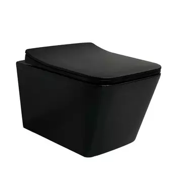 Унитаз подвесной CeramaLux NС 5170MB безободковый, черный матовый