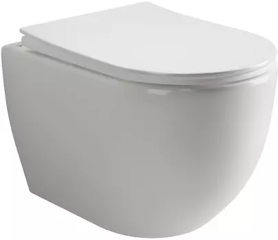 Унитаз подвесной Ceramicanova Mia Rimless CN1805 безободковый, с микролифтом