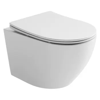 Унитаз подвесной Ceramicanova Uno Rimless CN11001 безободковый, с микролифтом, белый