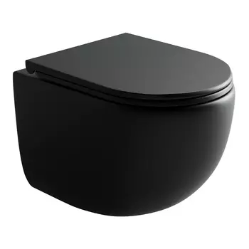 Унитаз подвесной Ceramicanova Up CN4007MB безободковый, черный матовый