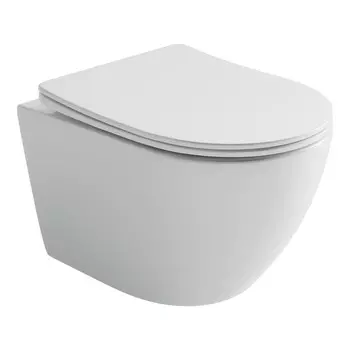 Унитаз подвесной Ceramicanova Uno CN11001T безободковый, с микролифтом, белый