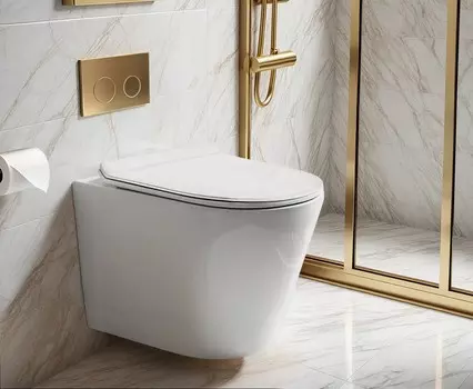 Унитаз подвесной Ceruttispa Faro Aria Tornado CT10833 безободковый, с сиденьем микролифт