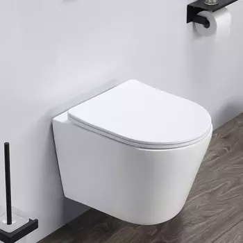 Унитаз подвесной Comforty 105 безободковый, белый глянцевый