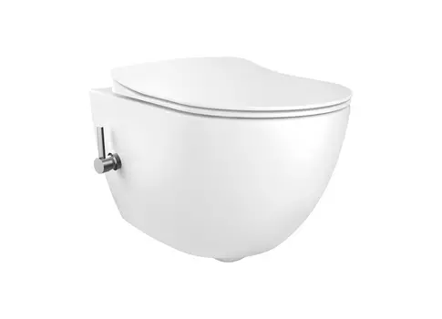 Унитаз подвесной Creavit Free FE322-34CB00E-0002 безободковый, со встроенным смесителем