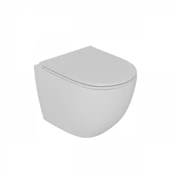 Унитаз подвесной D&K Matrix DT1396516 безободковый (торнадо) с микролифтом, белый