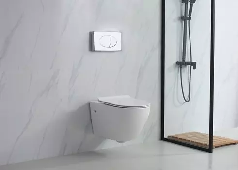 Унитаз подвесной Esbano Fortex ESUPFORTW безободковый с крышкой-сиденьем микролифт