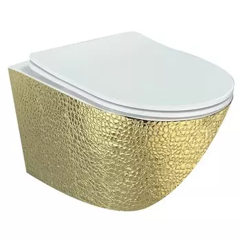 Унитаз подвесной Esbano Teruel ESUPTERUSSWG белый/золото