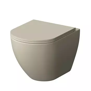 Унитаз подвесной Grossman GR-4455BEMS безободковый, бежевый матовый