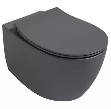 Унитаз подвесной Isvea Sentimenti Neo 10AR02010SV-2C безободковый, антрацит матовый