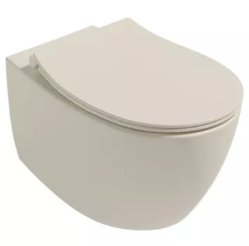Унитаз подвесной Isvea Sentimenti Neo 10AR02010SV-2K безободковый, слоновая кость матовый