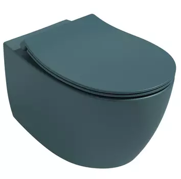 Унитаз подвесной Isvea Sentimenti Neo 10AR02010SV-2P безободковый, изумрудный матовый