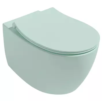 Унитаз подвесной Isvea Sentimenti Neo 10AR02010SV-2T безободковый, мятно-зеленый матовый