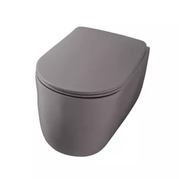Унитаз подвесной Kerasan Nolita 531589 безободковый, ferro matt