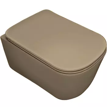 Унитаз подвесной Kerasan Tribeca 511481 безободковый, nocciola matt
