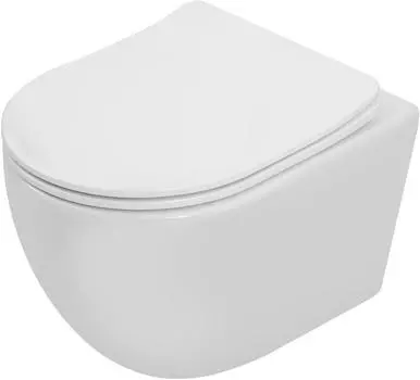 Унитаз подвесной Logan L1W Short Tornado 00342544 безободковый, с микролифтом